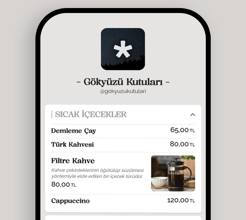 Poscloud Digital Menu